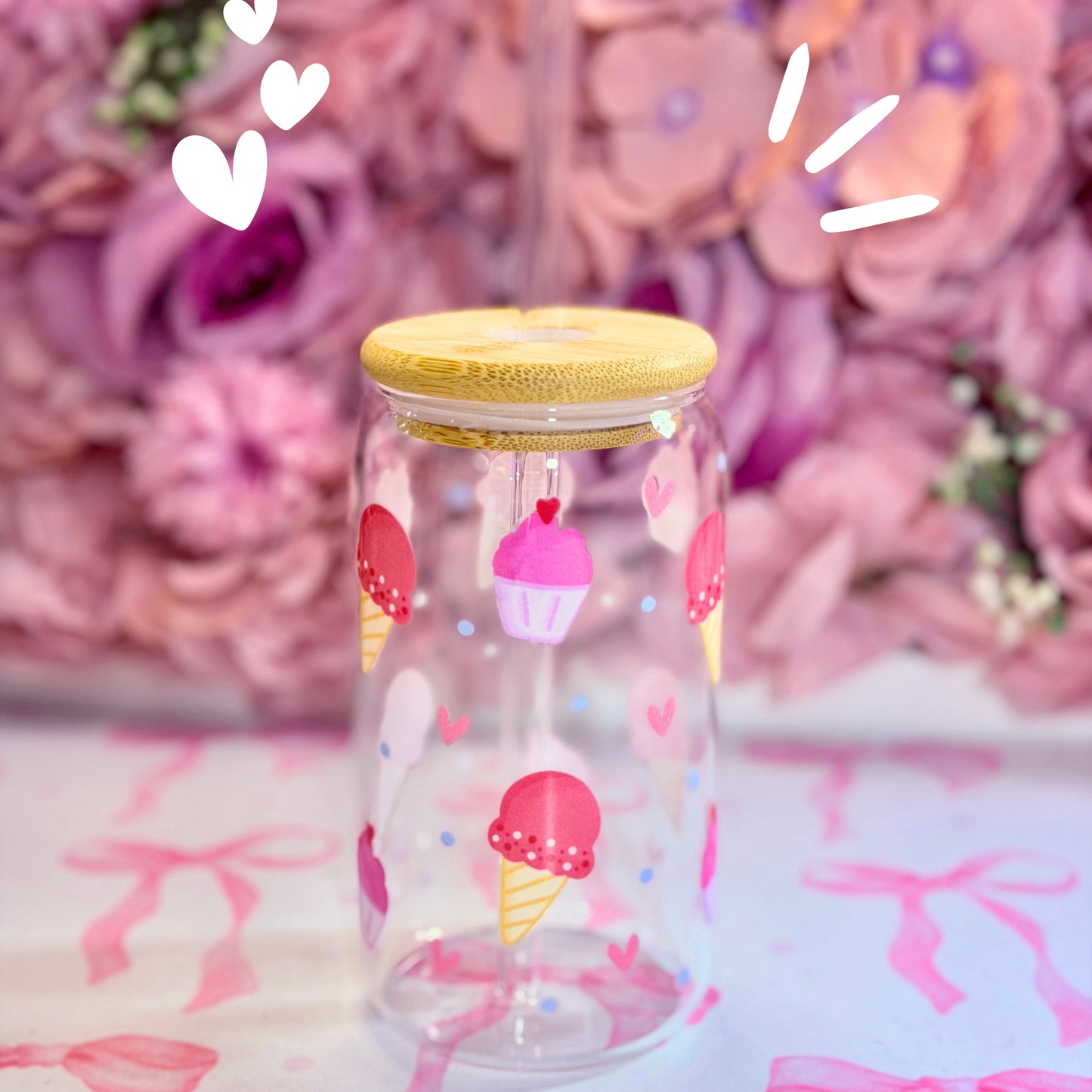 Glass Cup Cupcake 500ml