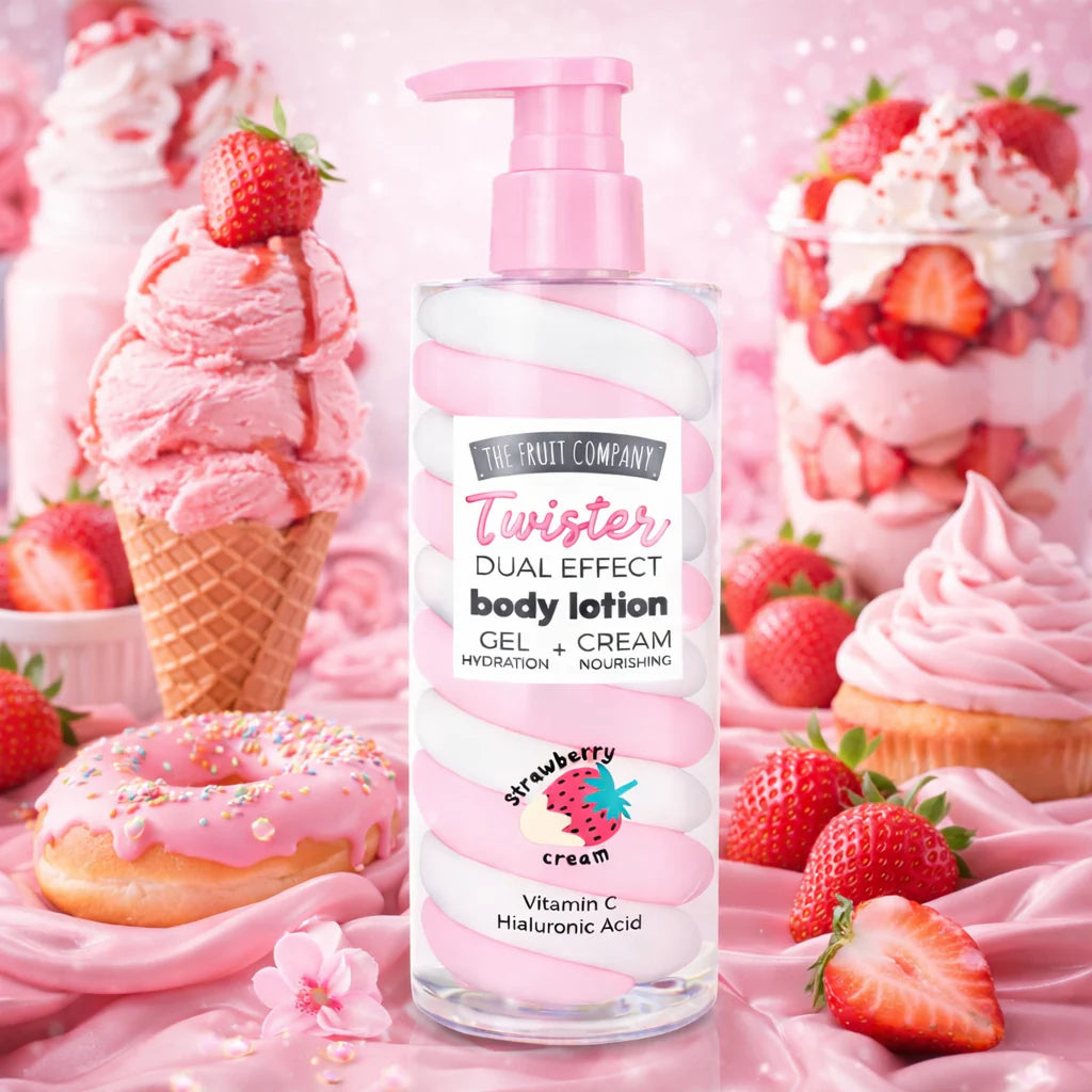 Body Lotion Corporel Twister Fraise Chantilly 200grs - The Fruit Company