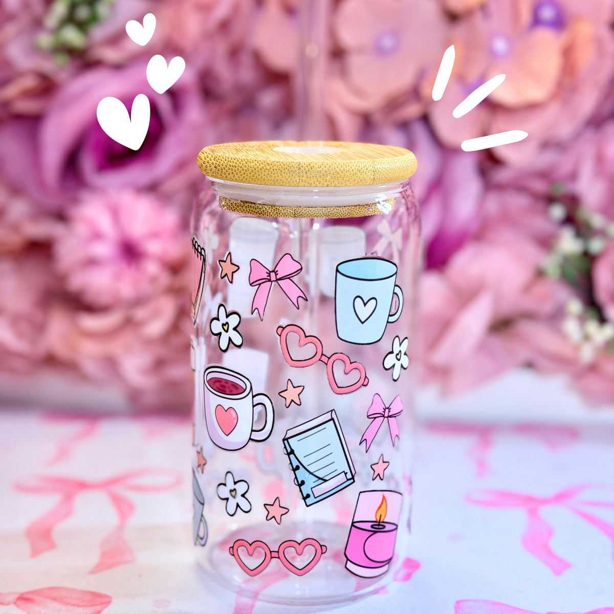 Glass Cup Kawaii 500ml