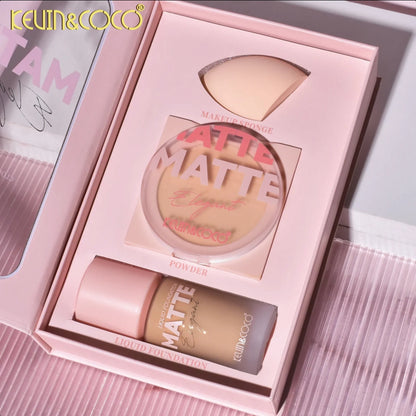 Set Complet Pour Le Teint 3 Pièces Matte Elegant - Kevin & Coco