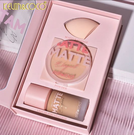 Set Complet Pour Le Teint 3 Pièces Matte Elegant - Kevin & Coco