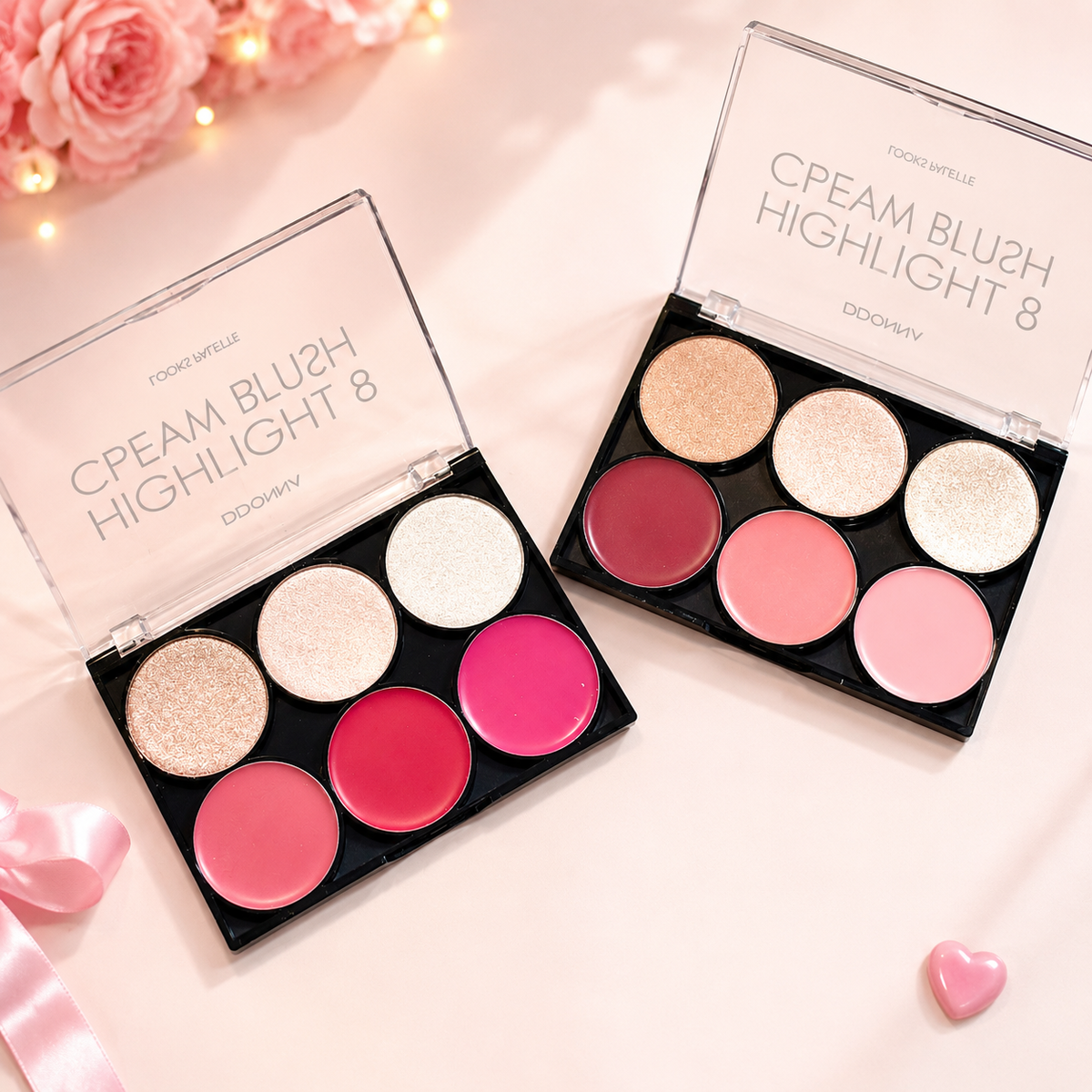Palette Teint Highlight et Blush Crème - D'donna