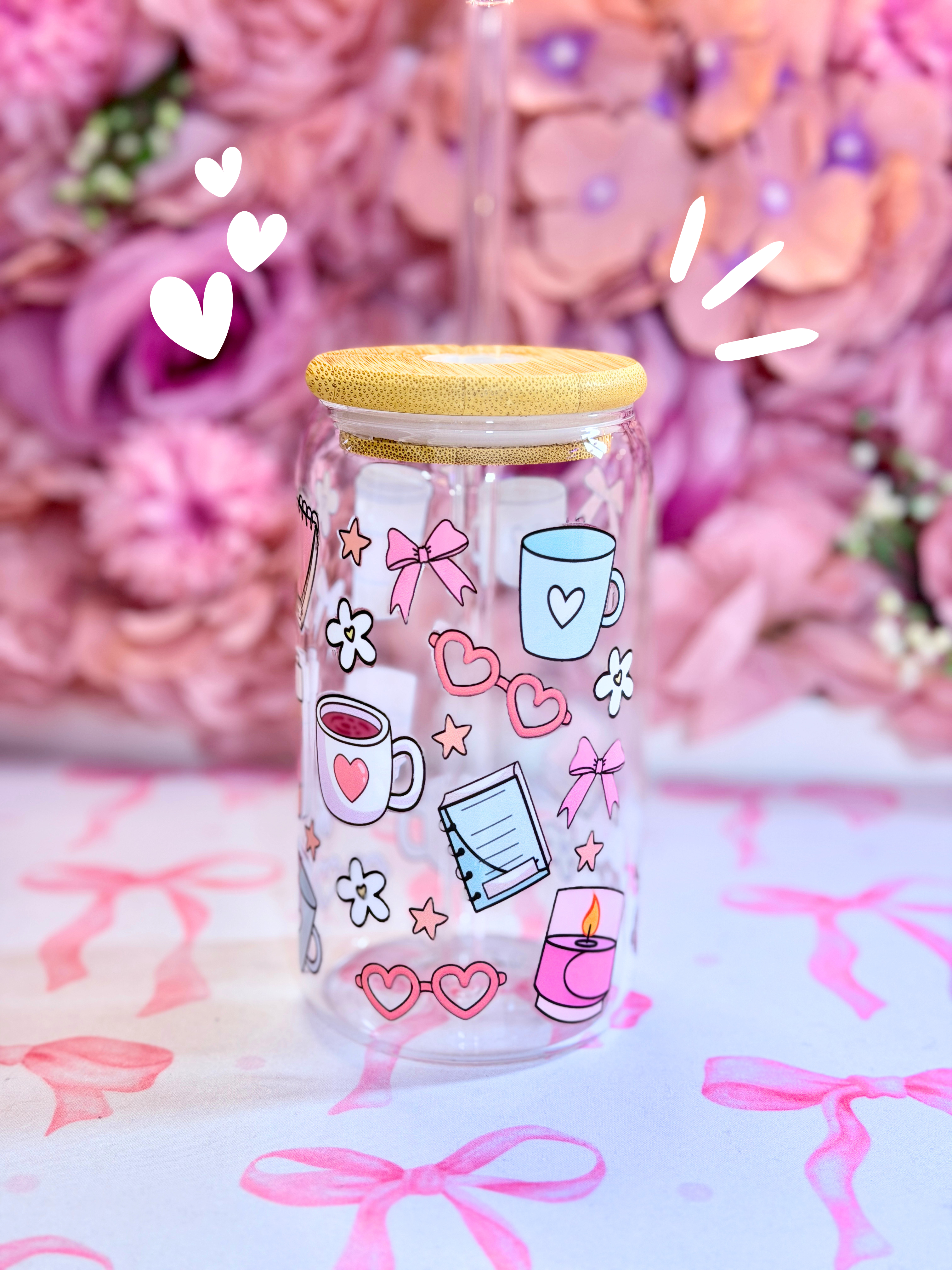 Glass Cup Kawaii 500ml