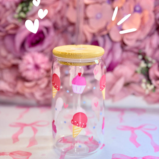 Glass Cup Cupcake 500ml