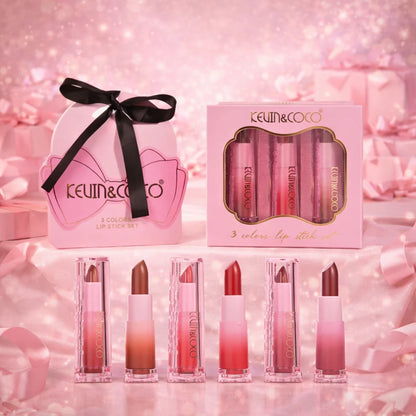 Coffret 3 Rouges à Lèvres Assortis – Kevin & Coco