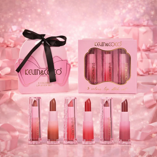 Coffret 3 Rouges à Lèvres Assortis – Kevin & Coco